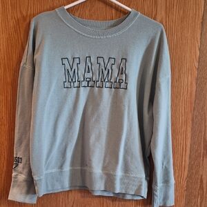 Maurices Teal Ribbed Knit Sweatshirt Top